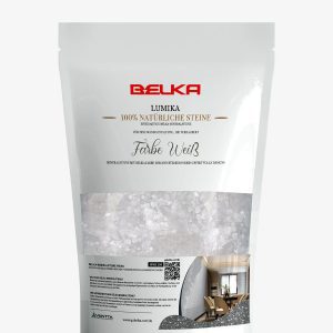 Baumwollputz Lumika Weiß – elegante Flüßigtapete für moderne Wandgestaltung mit reiner, heller Optik