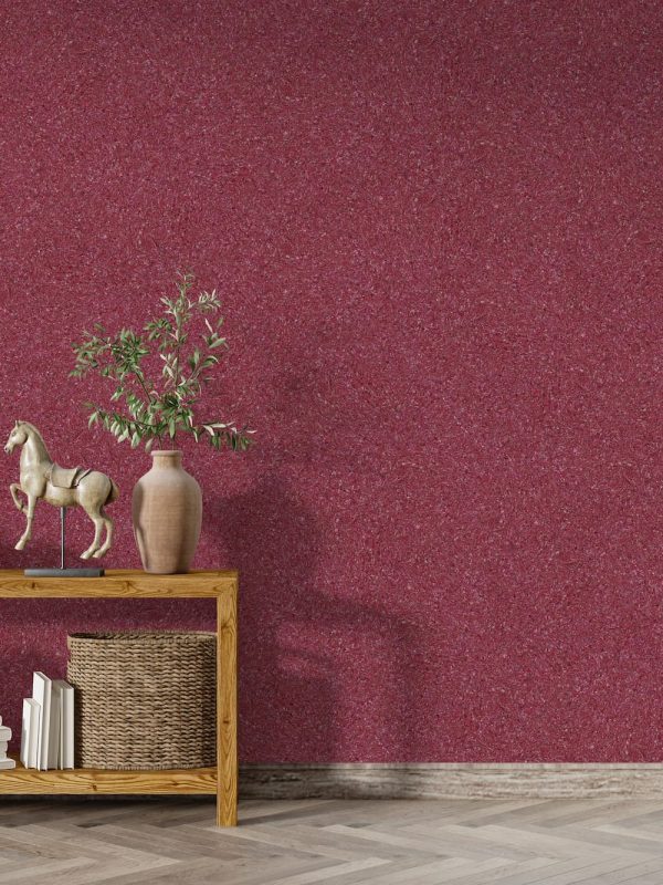 Baumwollputz B16 in Pflaume – stilvolle Flüßigtapete für moderne Wandgestaltung mit tiefem, elegantem Farbton