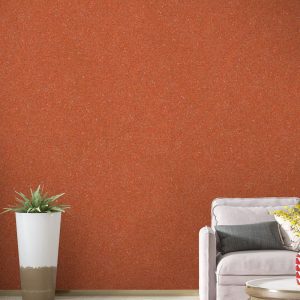 Baumwollputz B18 in Orange Muster – kreative Flüßigtapete für moderne Wandgestaltung mit lebendigem Design