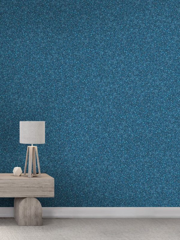 Baumwollputz B33 in Blau Modern – elegante Flüßigtapete für moderne Wandgestaltung mit frischer Farbwirkung