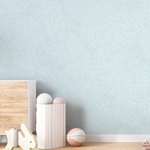 Baumwollputz B49 in Eisblau – elegante Flüßigtapete für moderne Wandgestaltung mit kühler Frische