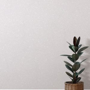 Baumwollputz B5 in Weiß Glitzer – elegante Flüßigtapete für moderne Wandgestaltung mit funkelnder Oberfläche