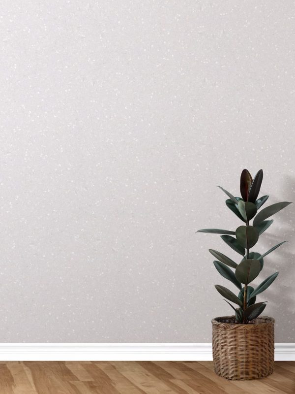 Baumwollputz B5 in Weiß Glitzer – elegante Flüßigtapete für moderne Wandgestaltung mit funkelnder Oberfläche