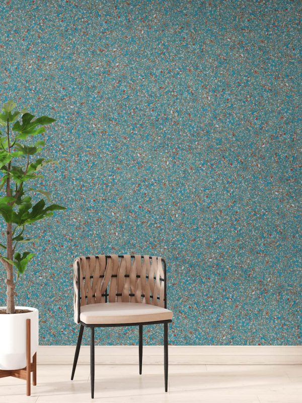 Baumwollputz B60 in Retro – kreative Flüßigtapete für moderne Wandgestaltung mit nostalgischem Charme