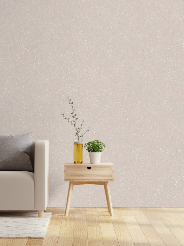 Baumwollputz B7 in Creme Muster – stilvolle Flüßigtapete für moderne Wandgestaltung mit feiner Struktur