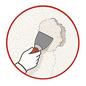Baumwollputz reparieren